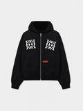 KWANTU MONOGRAM ZIP UP HOODIE